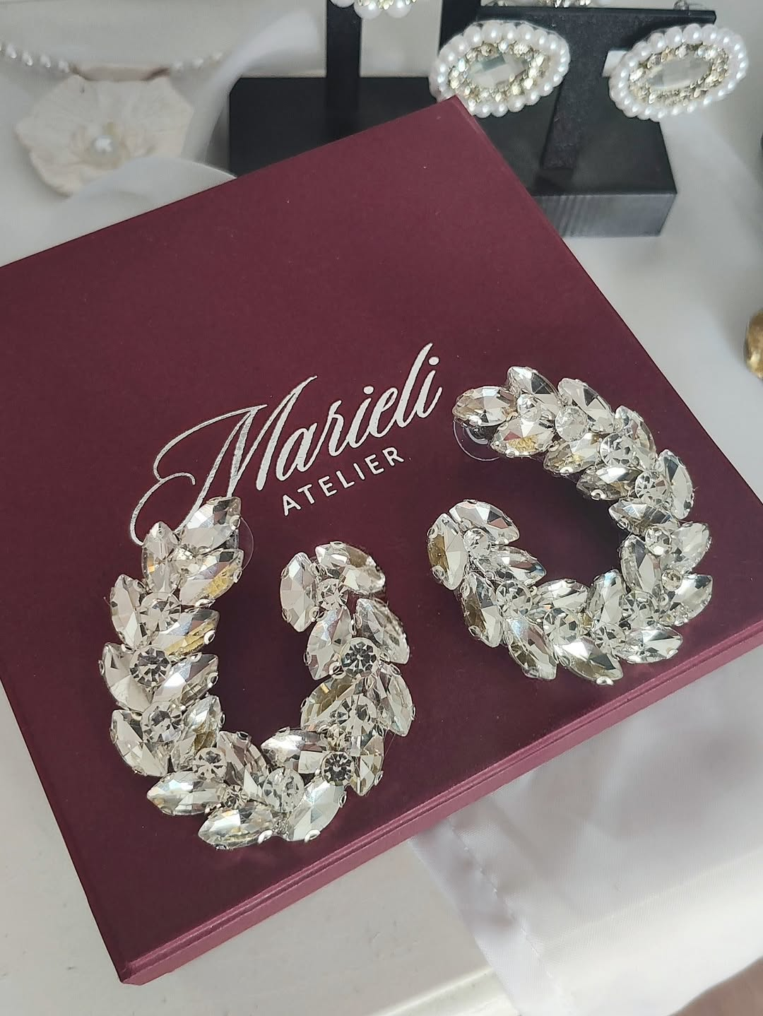Crystal Marquise Wreath Hoops