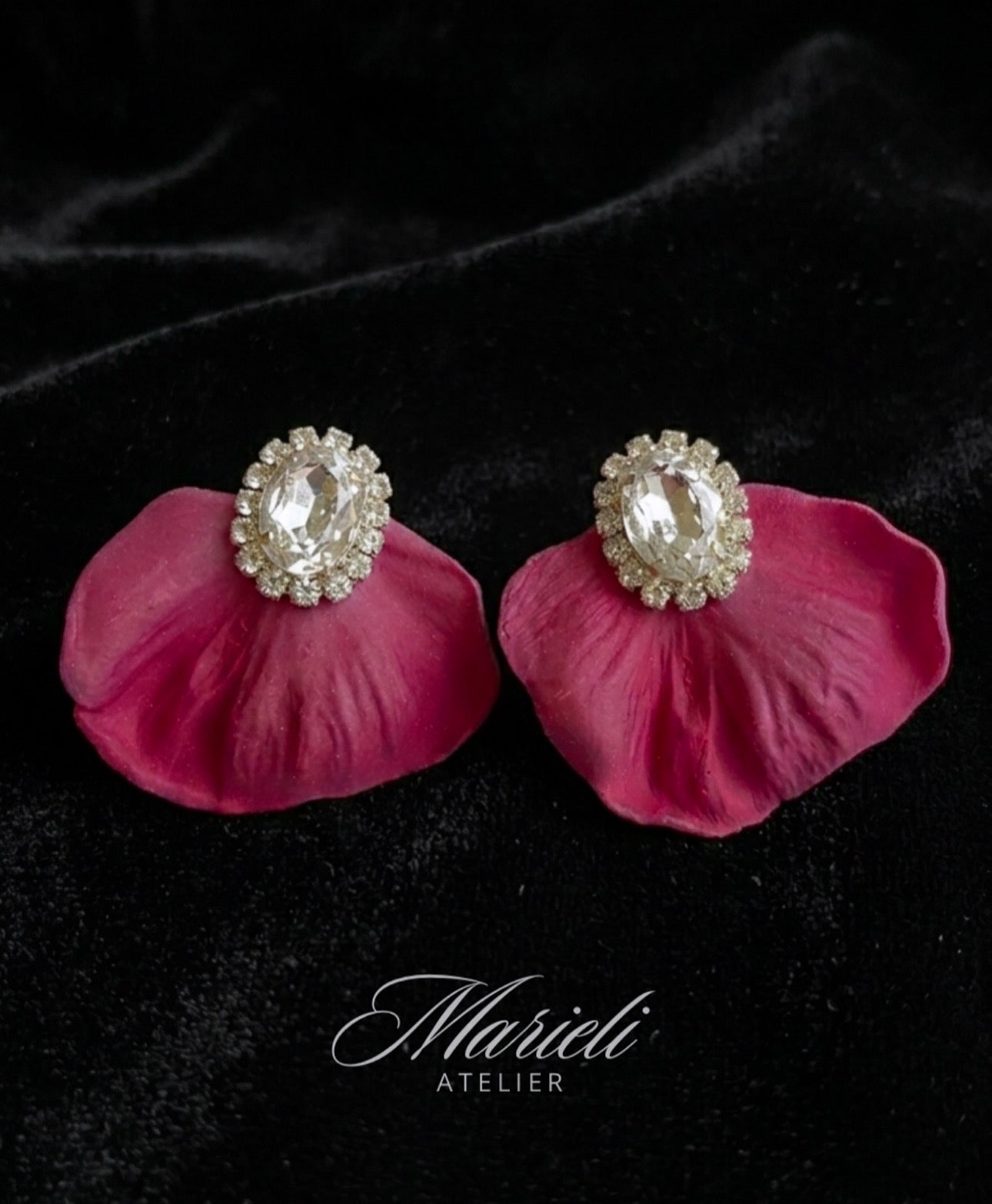 Crystal petals earrings