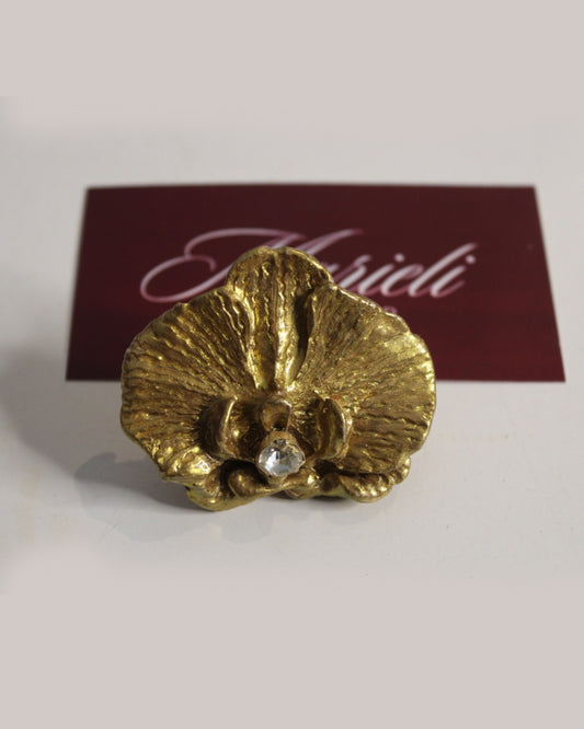 Позлаћени прстен са орхидејом