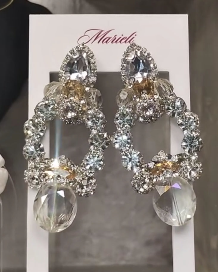 Луксузне ручно рађене кристалне минђуше